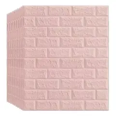 OKAY - Pack 10 Lamina Papel Mural Autoadhesivo 3d Ladrillo 70x77