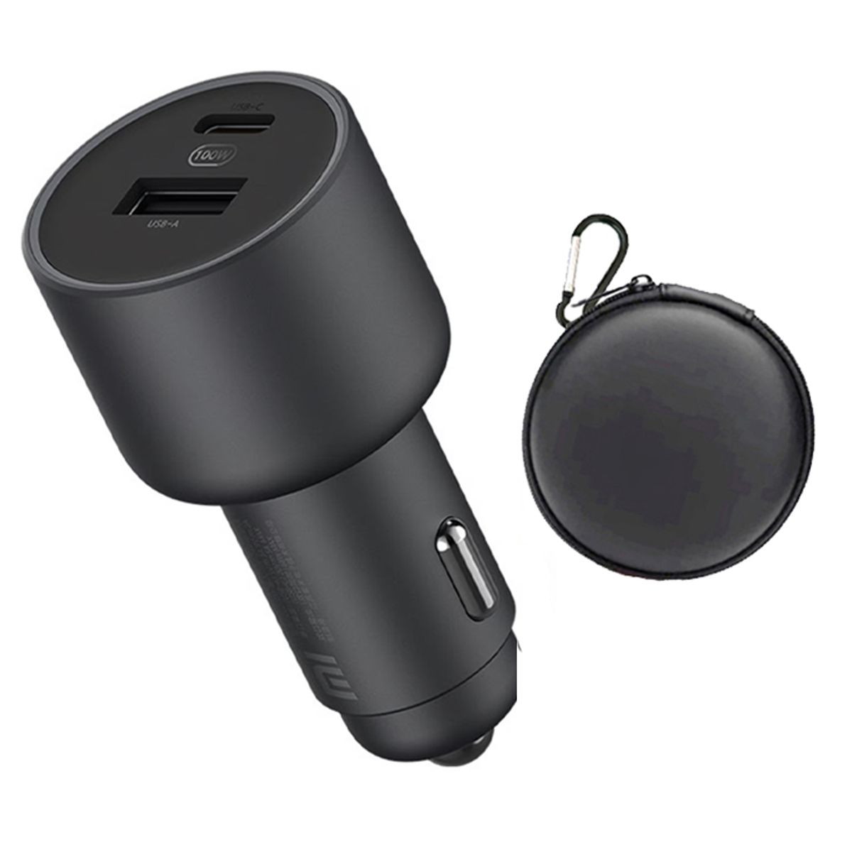 XIAOMI - Cargador Rápido de celular para Auto Xiaomi 100w Negro y Estuche