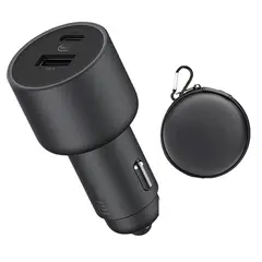 XIAOMI - Cargador Rápido de celular para Auto 100w Negro y Estuche