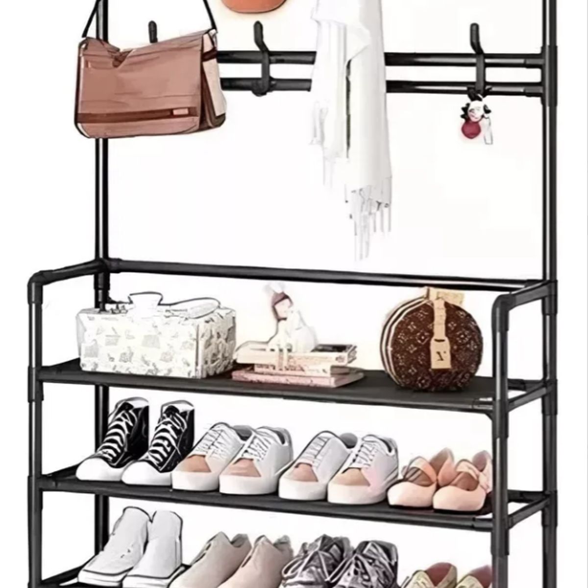 OKAY - Organizador Multifuncional Colgador Zapatero Negro