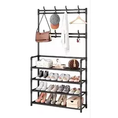 OKAY - Organizador Multifuncional Colgador Zapatero Negro