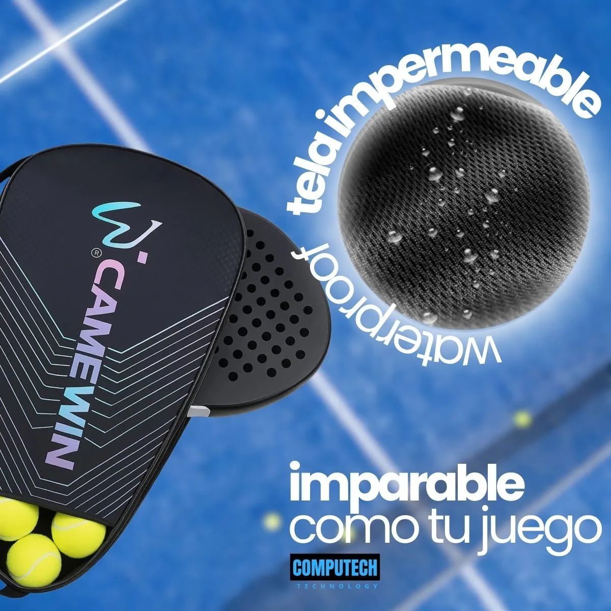 GENERICO - Funda Bolso Mochila Pala Pádel Tenis Camewin
