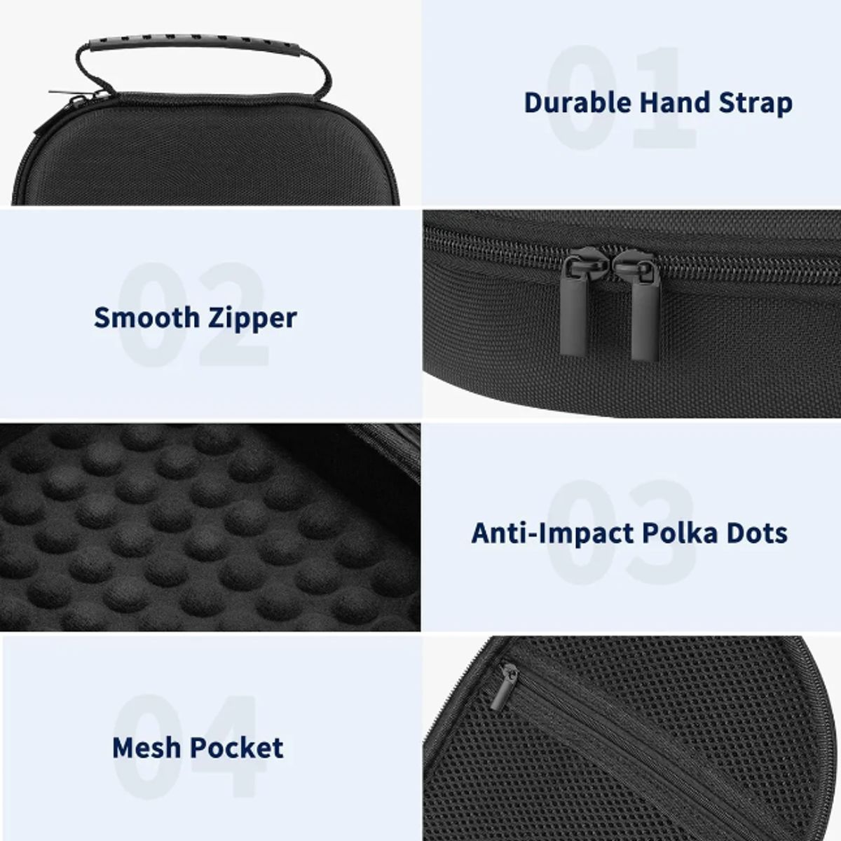 GENERICO - Bolso Funda Antigolpes Para Audifonos Airpods Max Firme Negro