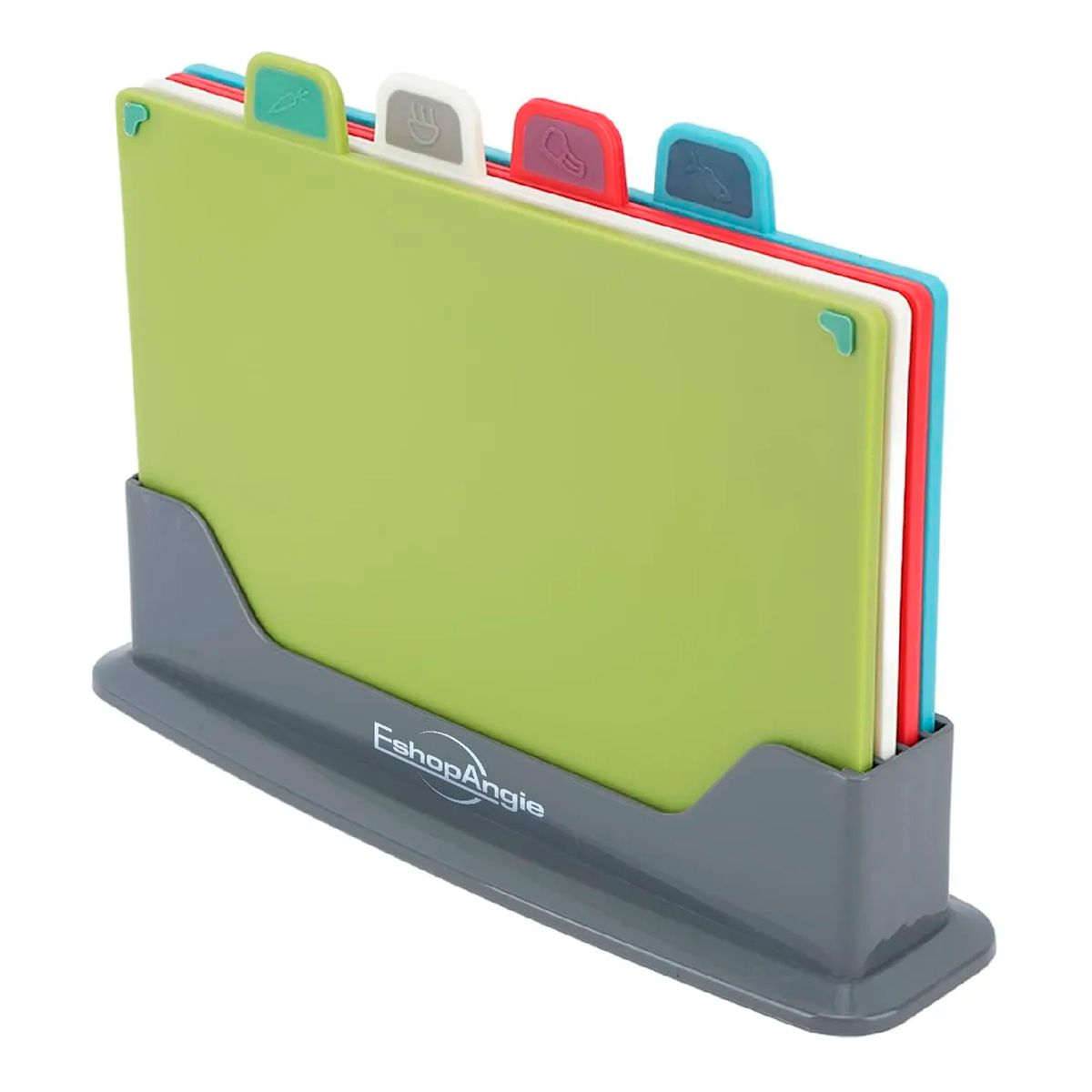 ESHOPANGIE - Tablas Para Picar Utensilio Cocina Con Base Colores 4 Piezas