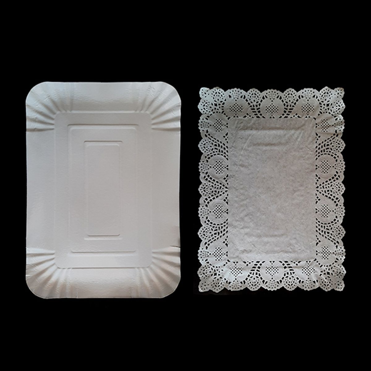 GENERICO - BANDEJA RECTANGULAR BLONDA 25X35 CM BLANCO X1 UNI