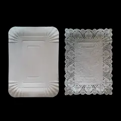 GENERICO - BANDEJA RECTANGULAR BLONDA 25X35 CM BLANCO X1 UNI