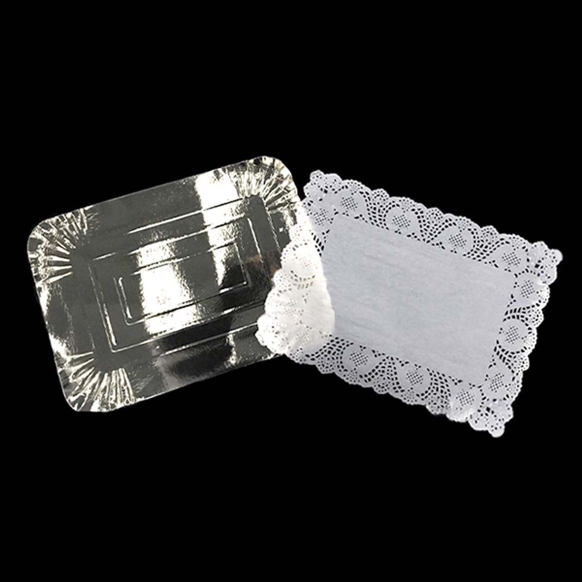 GENERICO - BANDEJA RECTANGULAR BLONDA 29X39 CM PLATEADO X1 UNI