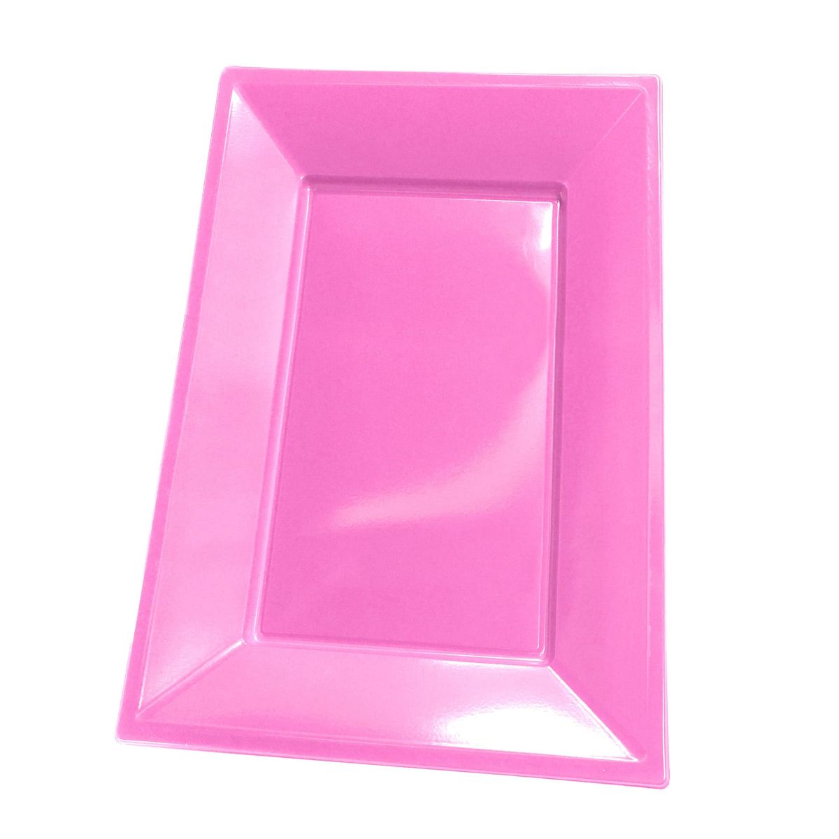 GENERICO - BANDEJA RECTANGULAR GRANDE ROSADO X3 UNI