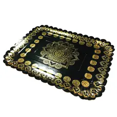 GENERICO - BANDEJA RECTANGULAR MANDALA NEGRO 31X41 CM X1 UNI