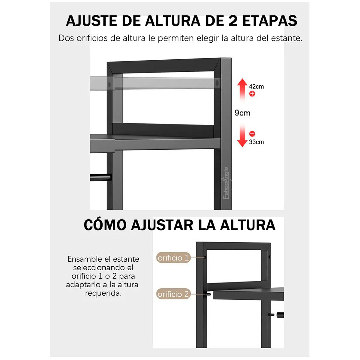 ESHOPANGIE - Estante Repisa Extensible Horno Microondas Organizador Rack