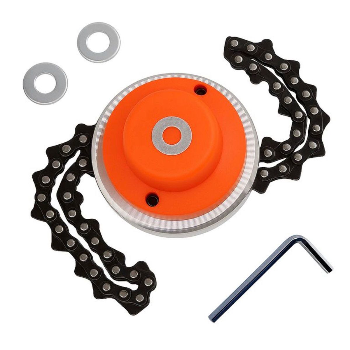 ERUX - Cabezal Trimmer Con Cadena Para Orilladoras Naranja
