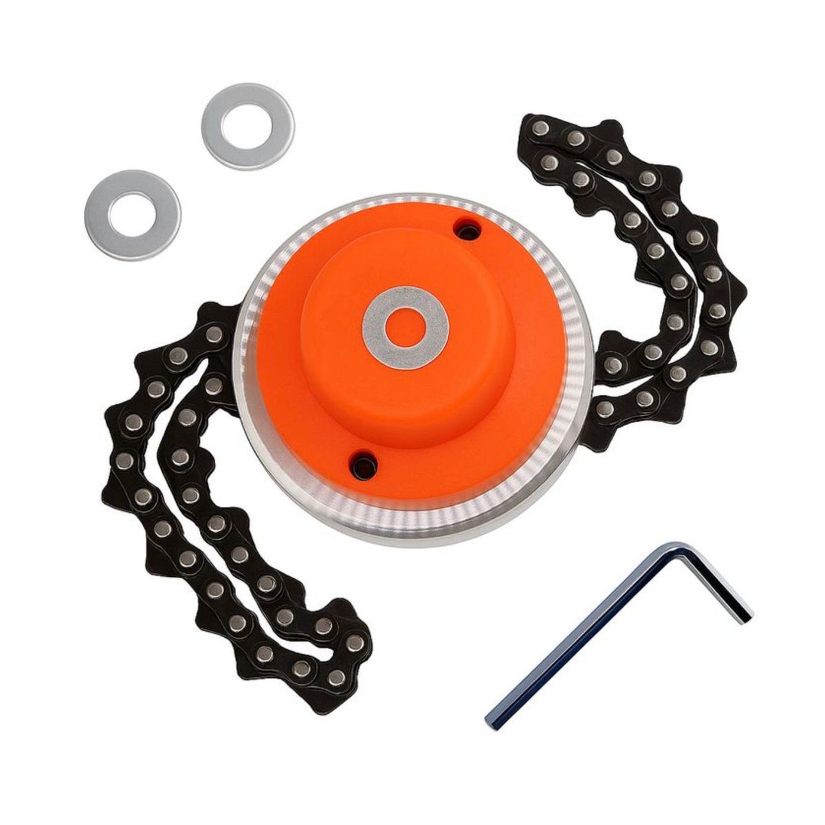 ERUX - Cabezal Trimmer Con Cadena Para Orilladoras Naranja