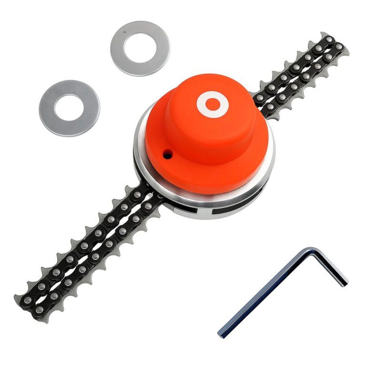 ERUX - Cabezal Trimmer Con Cadena Para Orilladoras Naranja