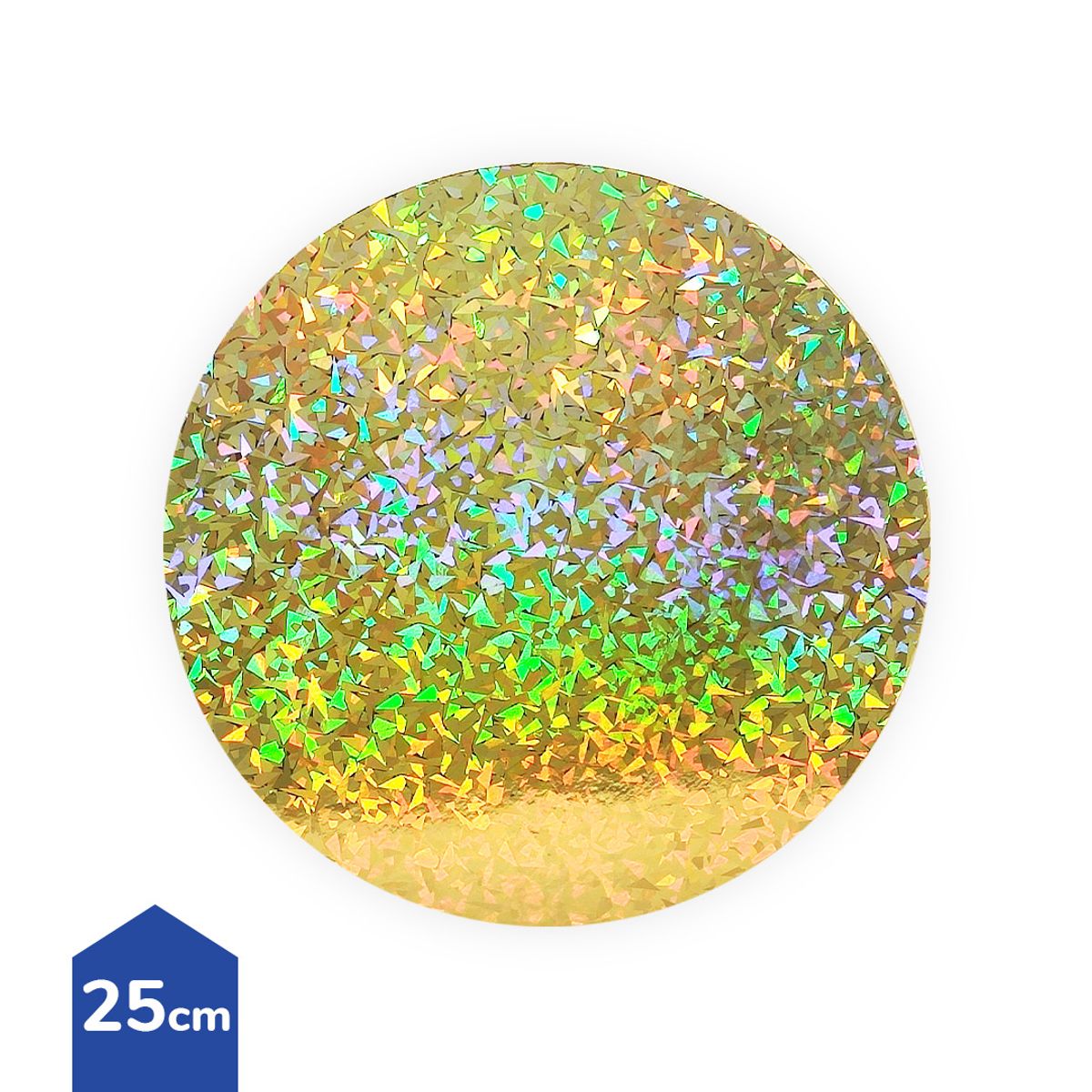 GENERICO - BANDEJA TORTA 25CM DORADO LASER X1UNI