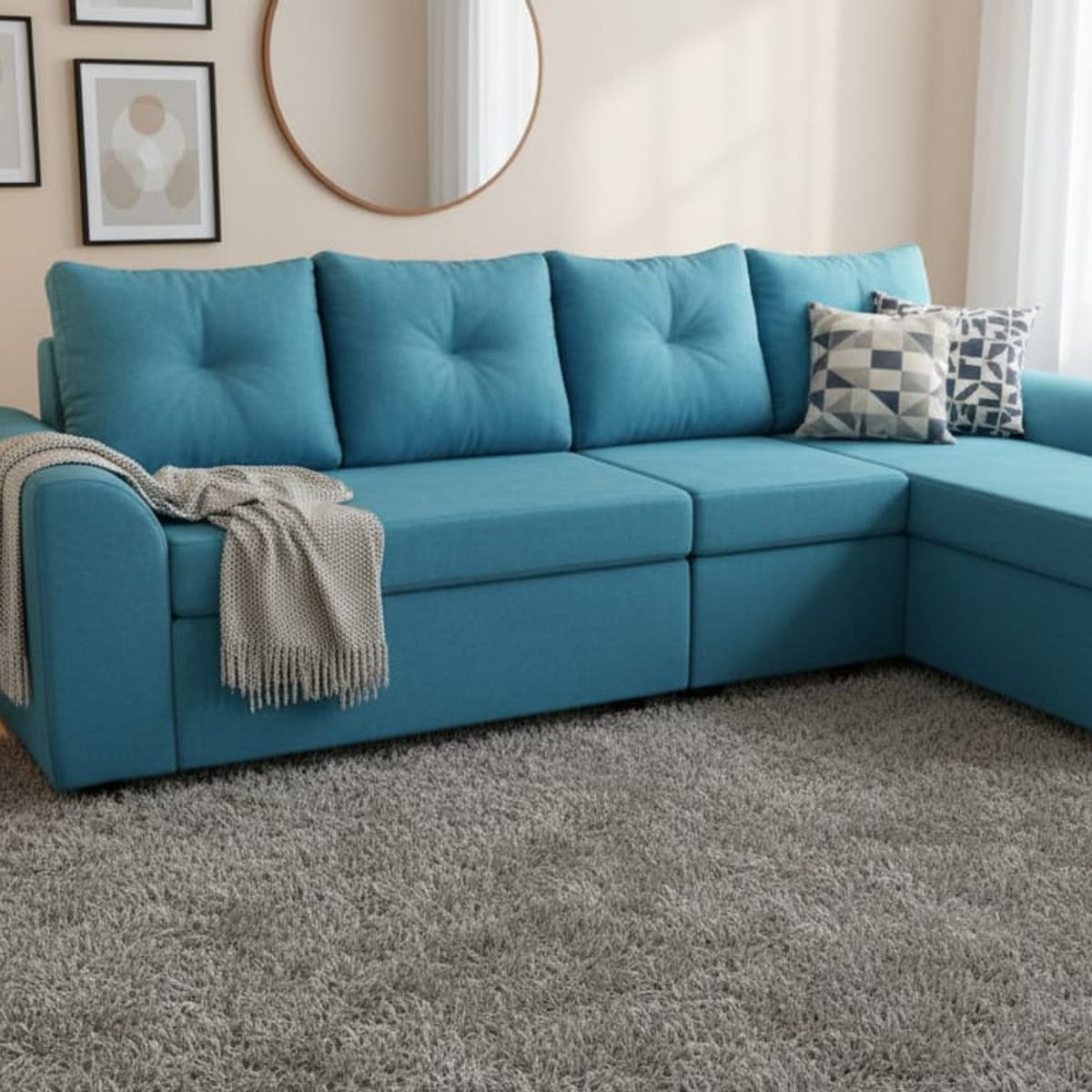 DECO OUTLET - Seccional Modular Bruselas 4.1 en Felpa