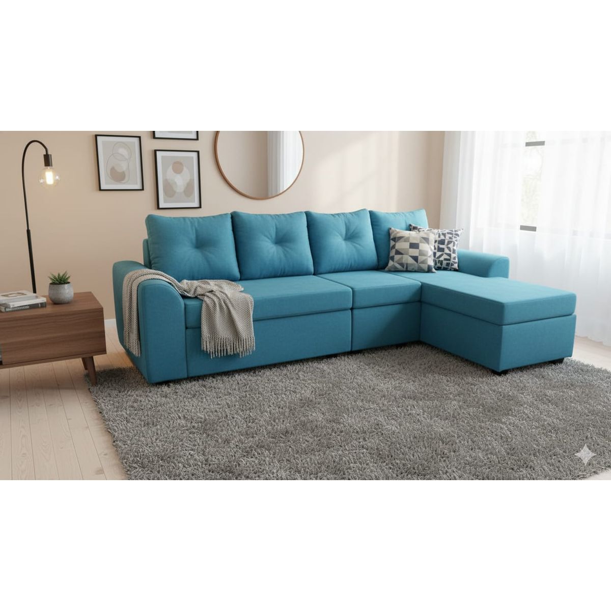 DECO OUTLET - Seccional Modular Bruselas 4.1 en Felpa