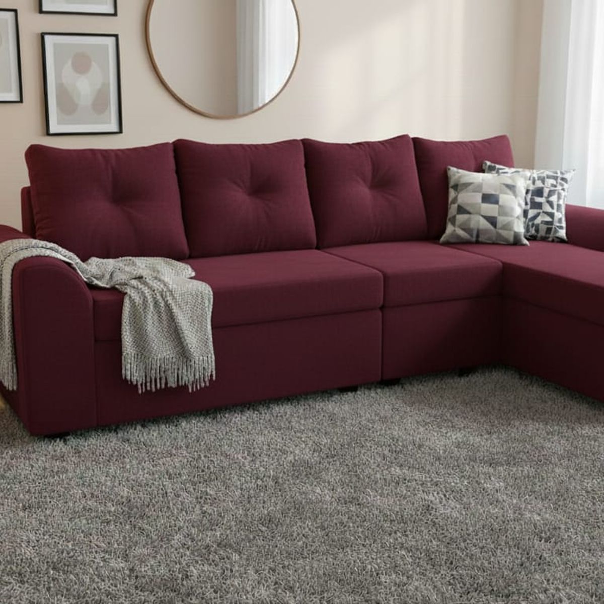 DECO OUTLET - Seccional Modular Bruselas 4.1 en Felpa