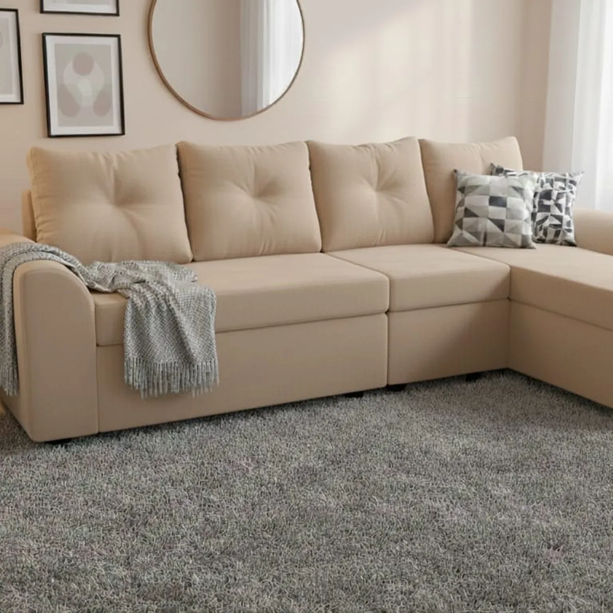 DECO OUTLET - Seccional Modular Bruselas 4.1 en Felpa