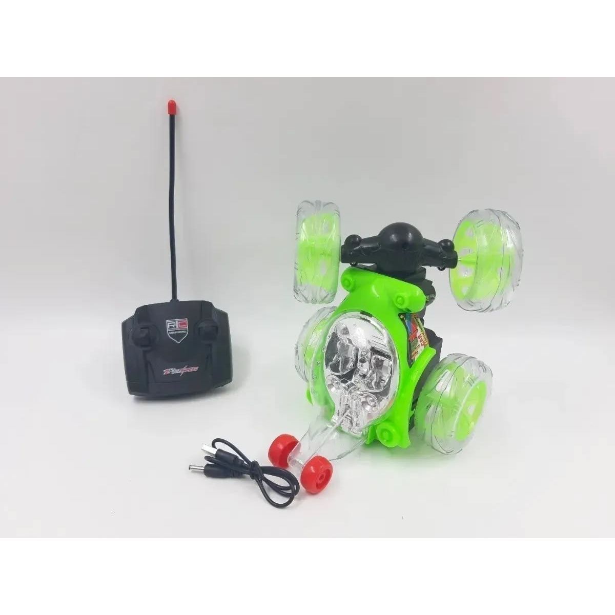 GENERICO - Auto loco con control remoto con luces y sonido 360 acrobacia