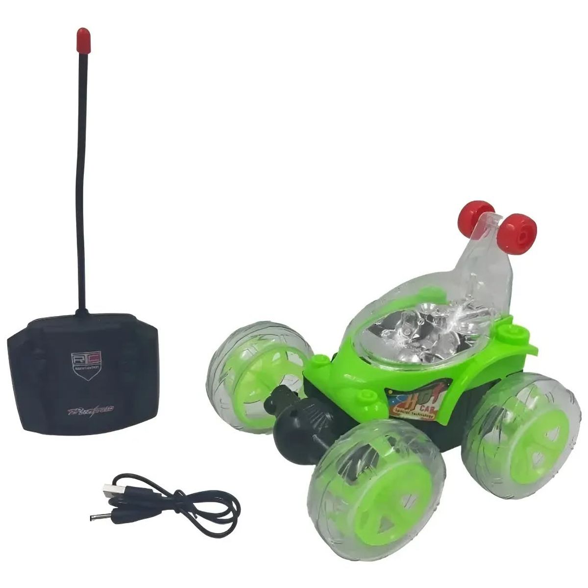 GENERICO - Auto loco con control remoto con luces y sonido 360 acrobacia