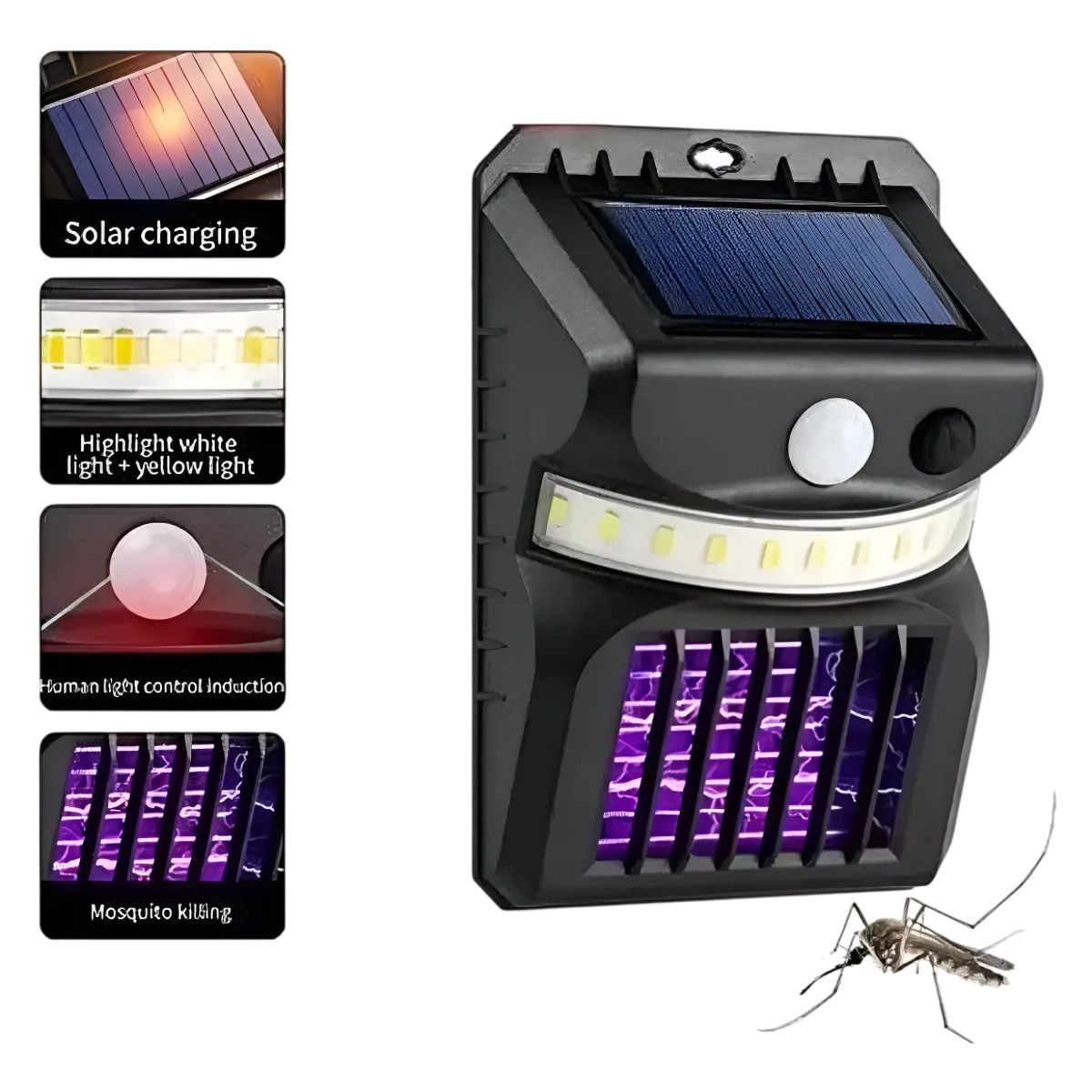GENERICO - Lampara Solar Mata Mosquitos Zancudo Repelente Mosca Insect