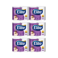 ELITE - Pack 24 Rollos Papel Higiénico 50 mts Doble Hoja Ultra Suave