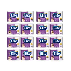 ELITE - Pack 64 Rollos Papel Higiénico 50 mts Doble Hoja Ultra Suave