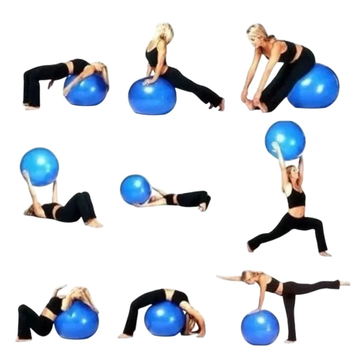GENERICO - Pelota Balon 75 Cm Pilates Yoga + Inflador Pelota