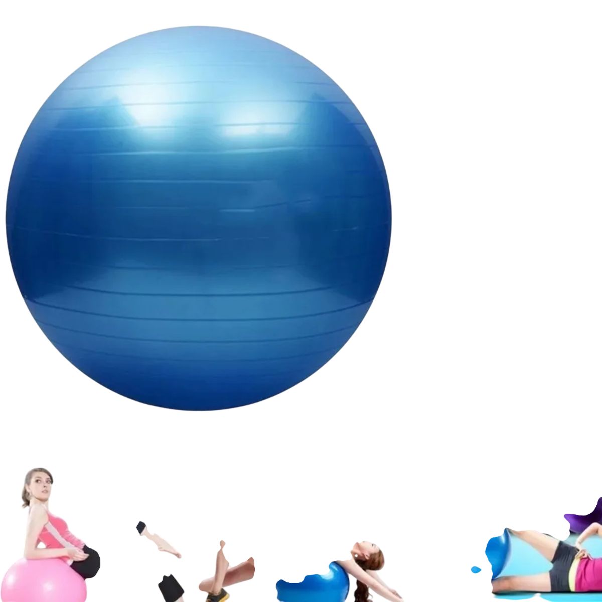 GENERICO - Pelota Balon 75 Cm Pilates Yoga + Inflador Pelota