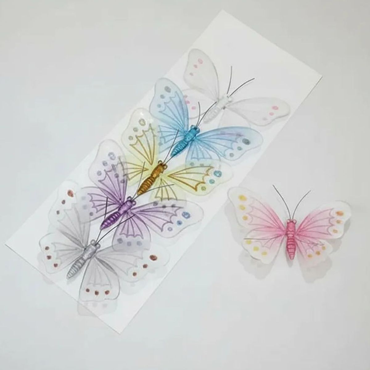 BRIC - Set De 6 Adorno De Pared Diseño Mariposas