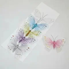 BRIC - Set De 6 Adorno De Pared Diseño Mariposas