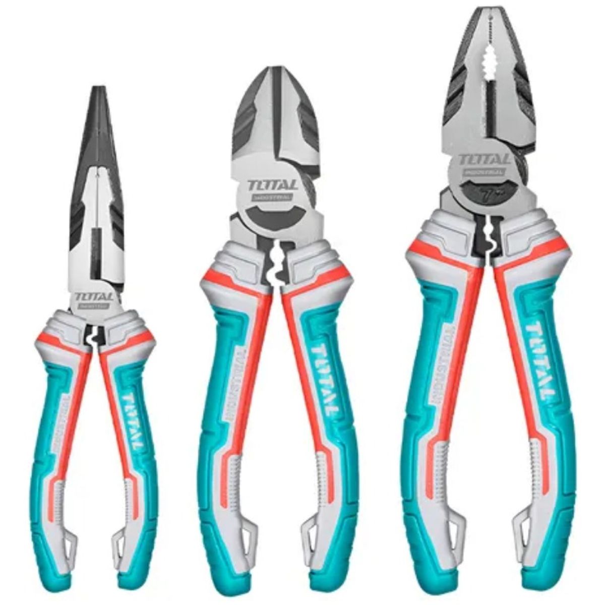 TOTAL - Set De 3 Alicates Manuales 6 7 8 Pulgadas Total Tht2k0301s