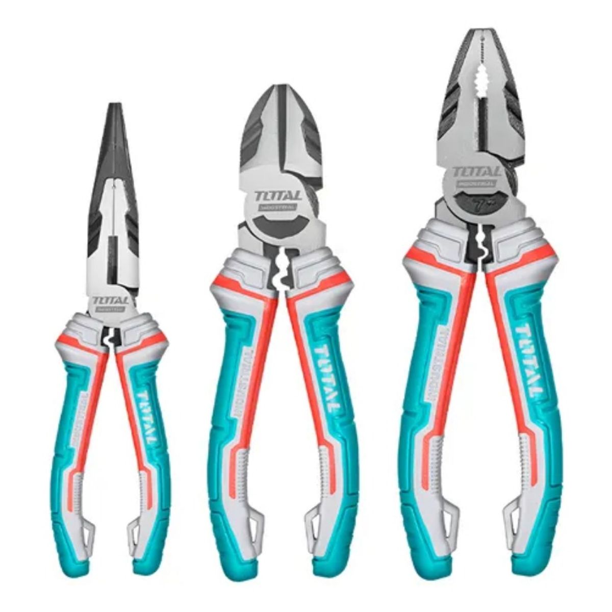 TOTAL - Set De 3 Alicates Manuales 6 7 8 Pulgadas Total Tht2k0301s