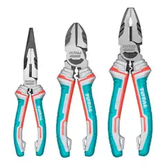 TOTAL - Set De 3 Alicates Manuales 6 7 8 Pulgadas Tht2k0301s