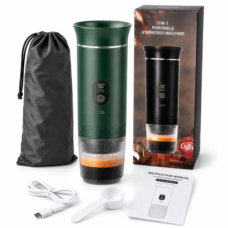 Cafetera Espresso Portátil Dhogar 3 En 1 Cápsulas Y Molido
