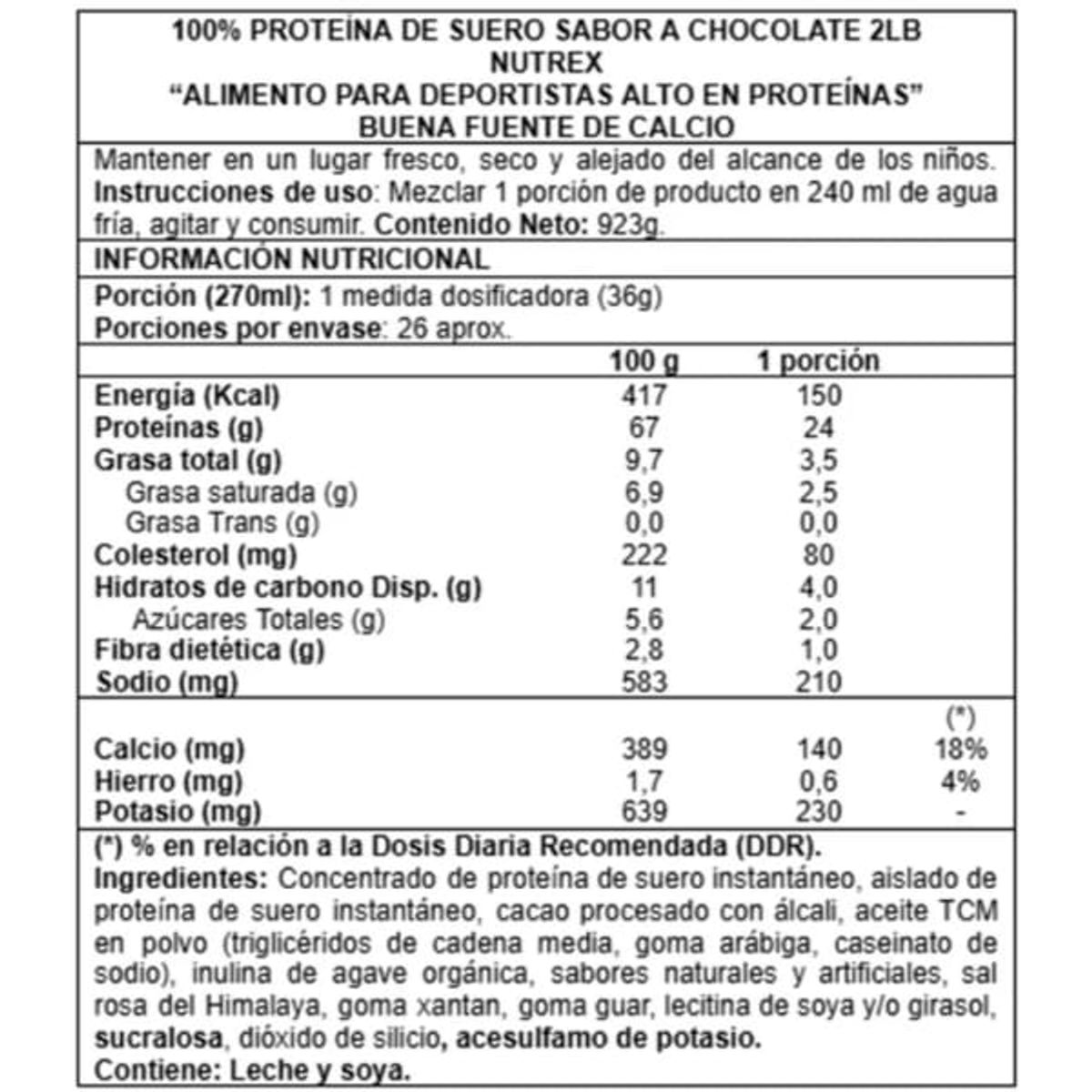 NUTREX RESEARCH - 100% Whey 2 lbs – Nutrex CHOCOLATE