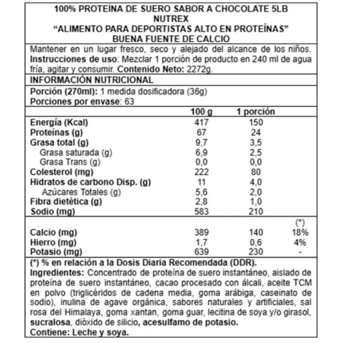 NUTREX RESEARCH - 100% Whey 5 lbs – NUTREX CHOCOLATE