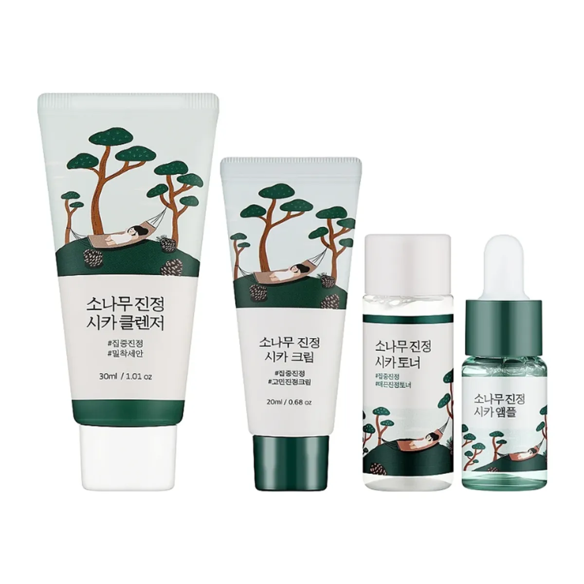 ROUND LAB - Set Calmante Centella Asiática Pine Calming Cica Trial Kit  ROUND LAB