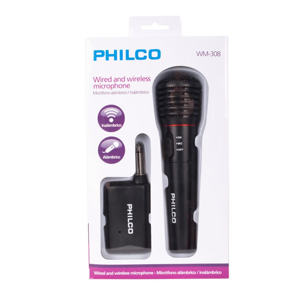 PHILCO - Microfono alambrico inalambrico Philco WM308