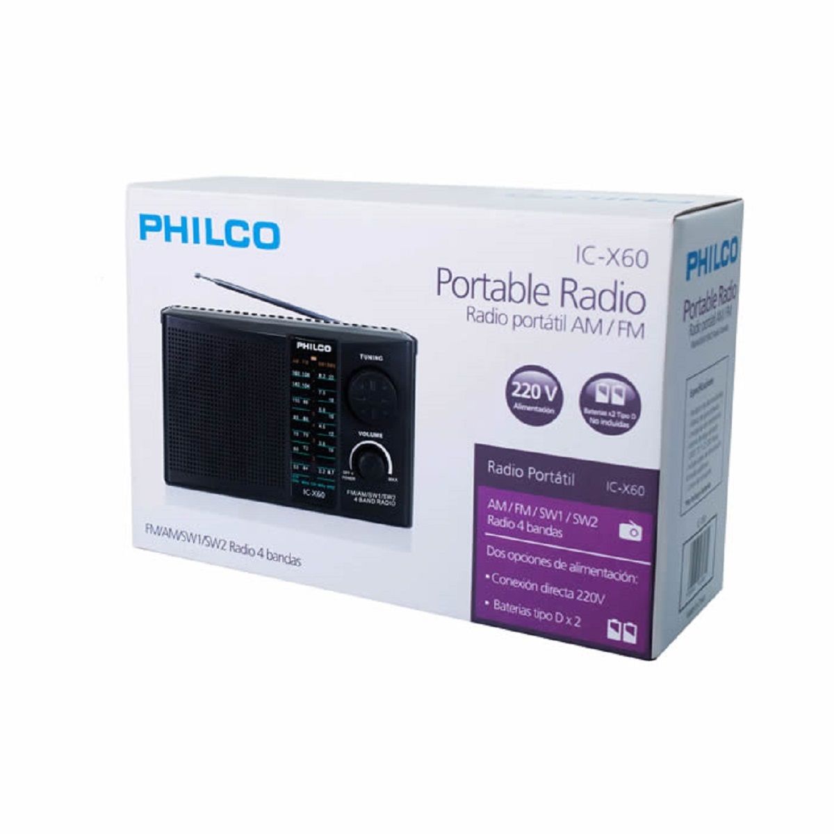 PHILCO - Radio Am Fm Sw1 Philco 4 Bandas 220v ICX60