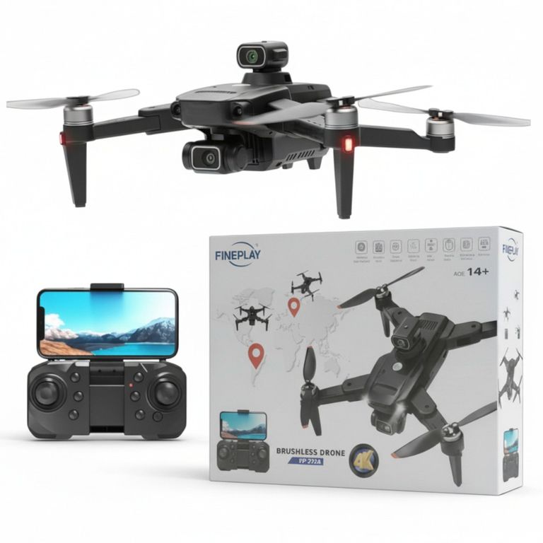 Dron Camara 4k Fineplay Fp-z736 Alcance 2km Vuelo 25-min Gps