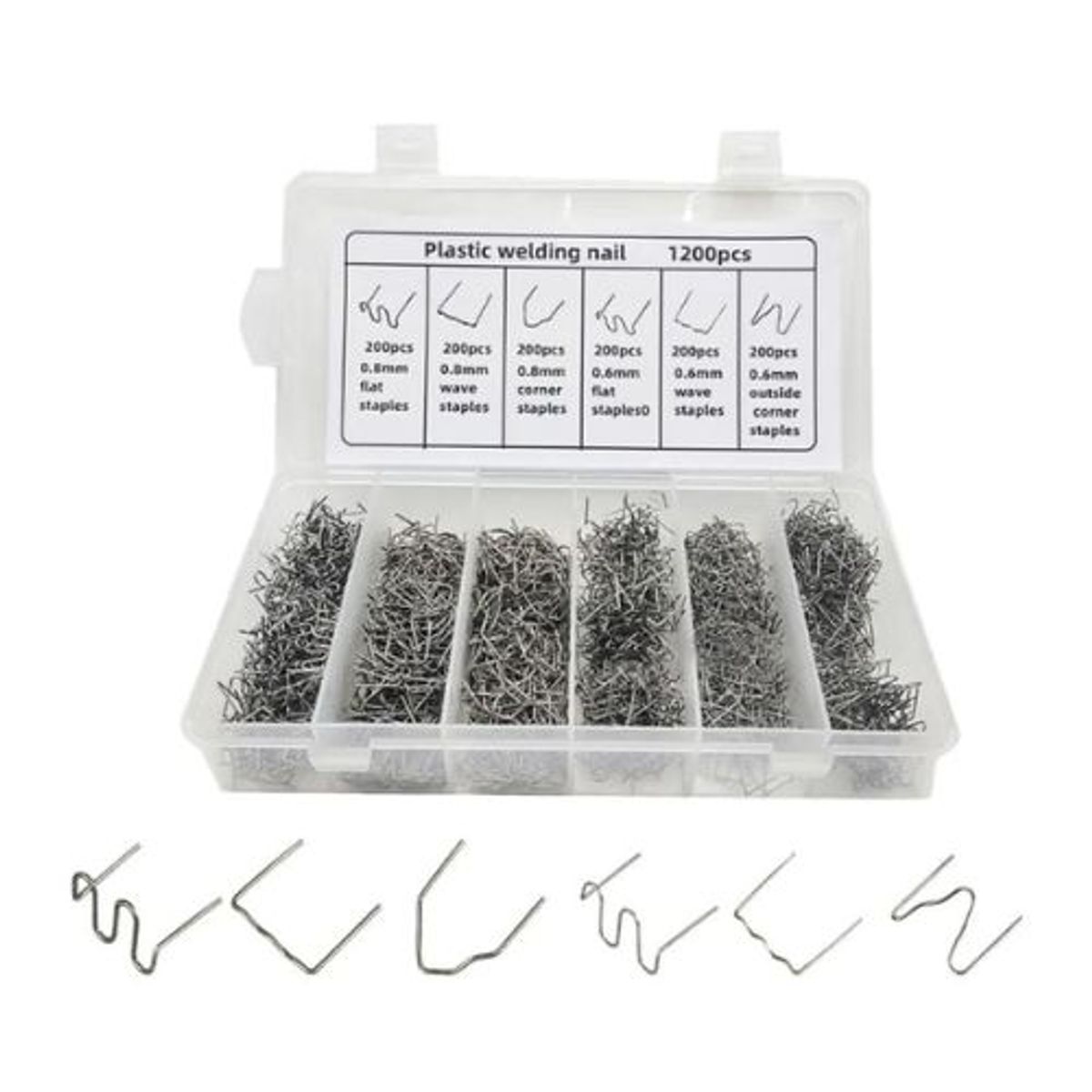 GENERICO - 1200pcs Grapas De Reparación De Plástico Para Soldar Paracho
