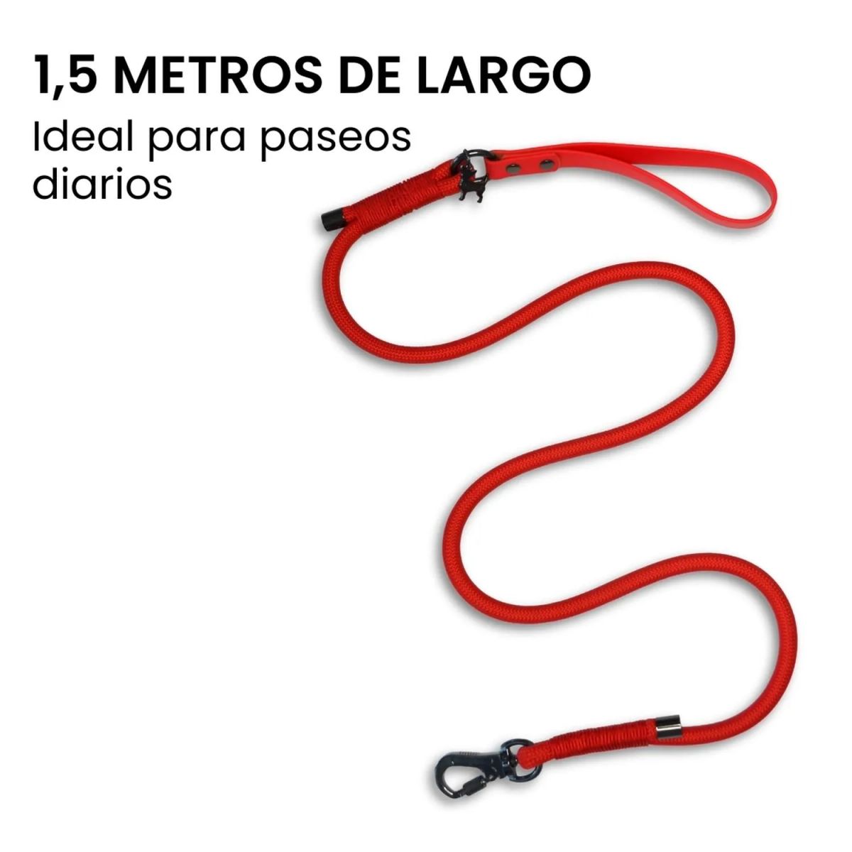 PETLOUNGE - Correa De Paseo Petlounge Easy Glam Mascotas Perros 1.5m - Rojo