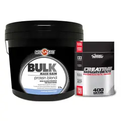 MUSASHI - Proteina Bulk Mass Gain Whey 5 Lbs + Inner Armour Creatina