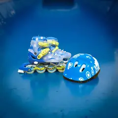 GENERICO - KIT DE PATÍN LINEAL CON LUCES CON TALLA AJUSTABLE