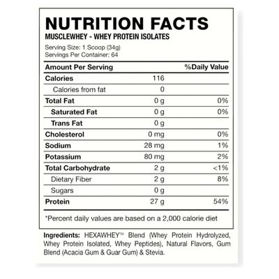 Imagen 2 del producto Proteína Muscle Whey Isolate 4.8 libras 64 servicios CHOCOLATE