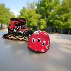 GENERICO - KIT DE PATÍN LINEAL CON LUCES CON TALLA AJUSTABLE