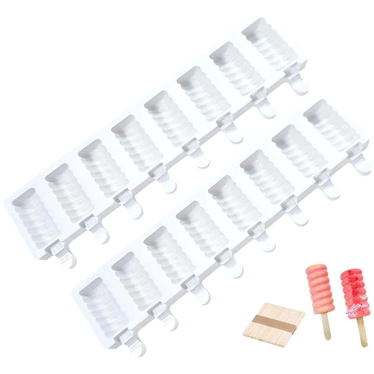 PASTELERIUSCL - 2 Molde Helados Molde Helado Silicona Moldes Paletas Espiral Moldes Para Helados Molde Silicona