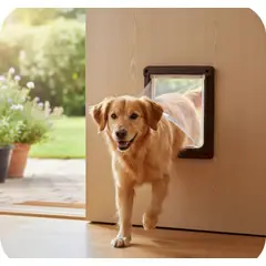 GENERICO - PUERTA XL PARA PERROS Y GATOS CON TRABA SEGURIDAD