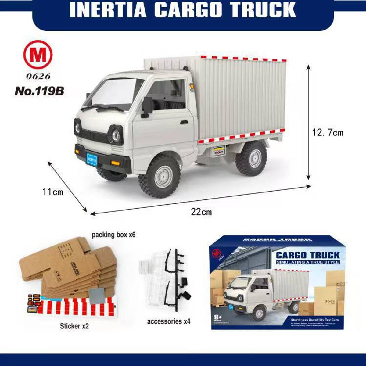 GENERICO - Camión De Juguete De Carga De Fricción Con Accesorios